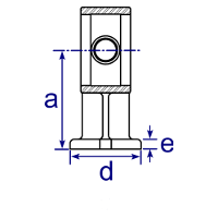 V34_Handlaufkonsole,Rohr-Wandhalter,Gußrohrverbinder,Temperguss-Rohrverbinder